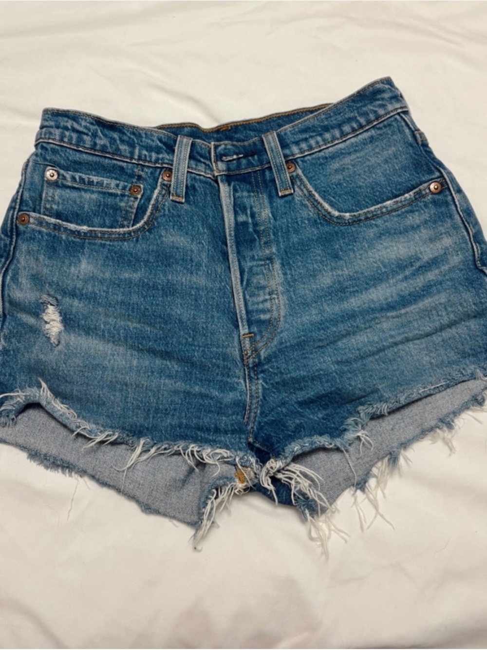 Levi's 501 Blue Denim Shorts W26